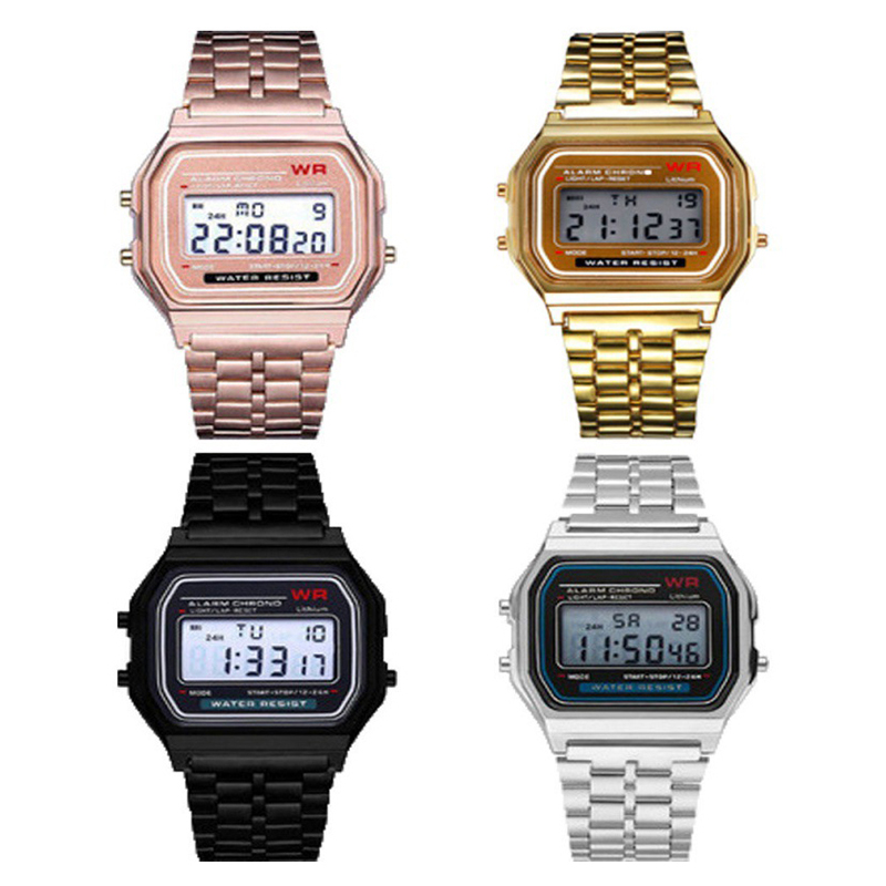 Women Accessories Display - LED bracelet en acier inoxydable montre