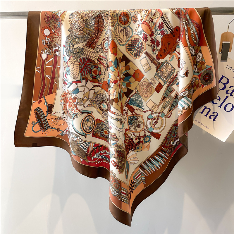Silk Scarf Square - Nouveau Foulard Carré en Soie Sergée
