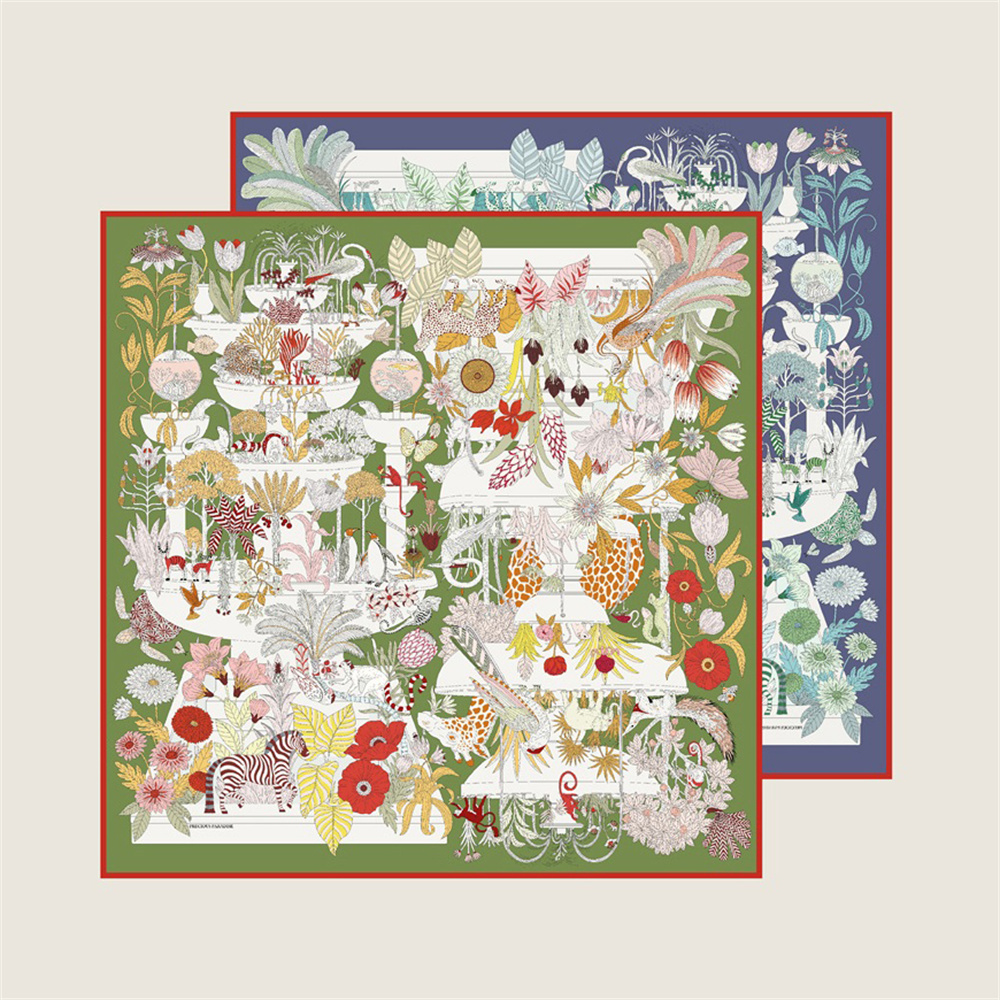 Silk Scarf Square - POBING-Écharpe en sergé roulée à la