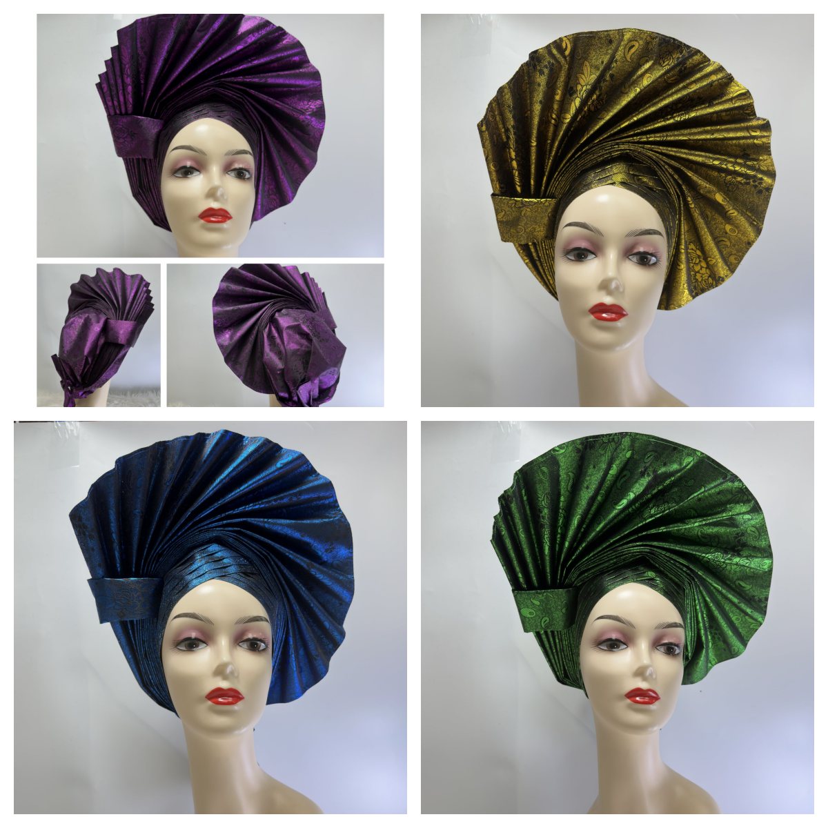 Women'S African Accessories - Africain Sego couvre-chef écharpe de haute