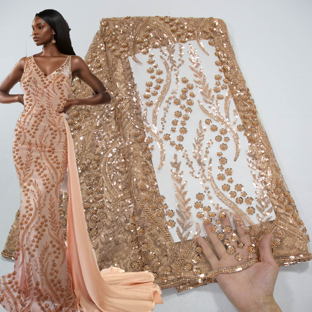 Women'S African Accessories - Tissu africain en dentelle à paillettes