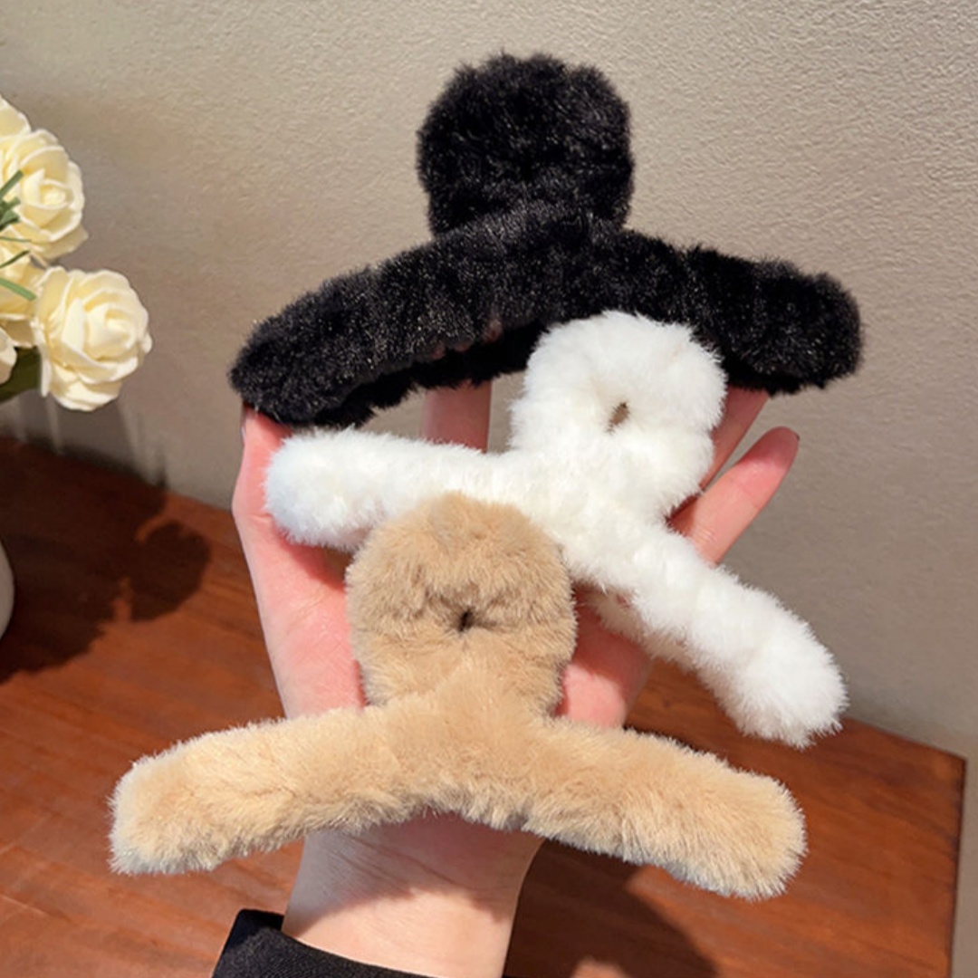Pince à cheveux en peluche d'h - Women'S Winter Accessories Set avis et prix