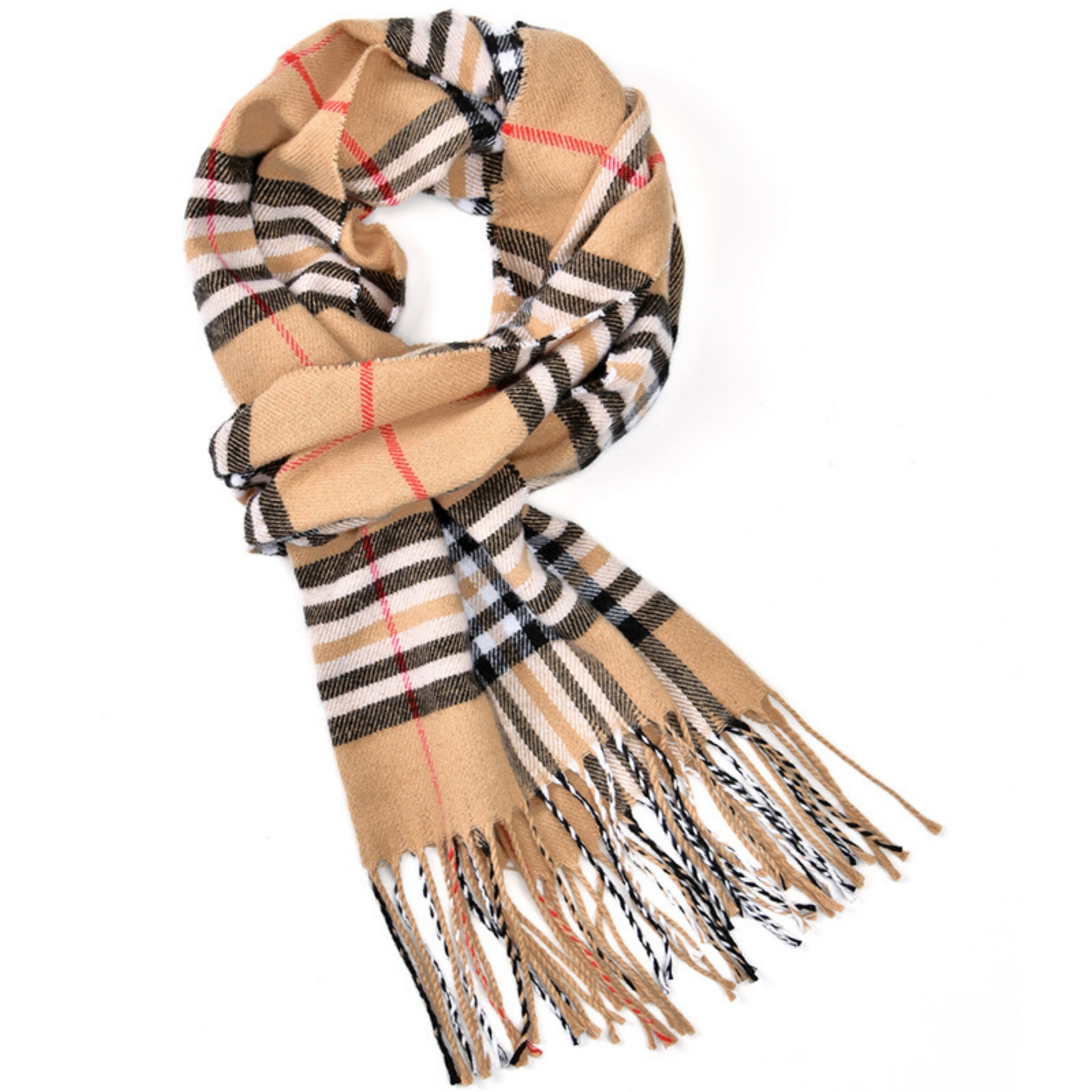 Écharpe à carreaux avec pompon - Women'S Winter Accessories Set avis et prix