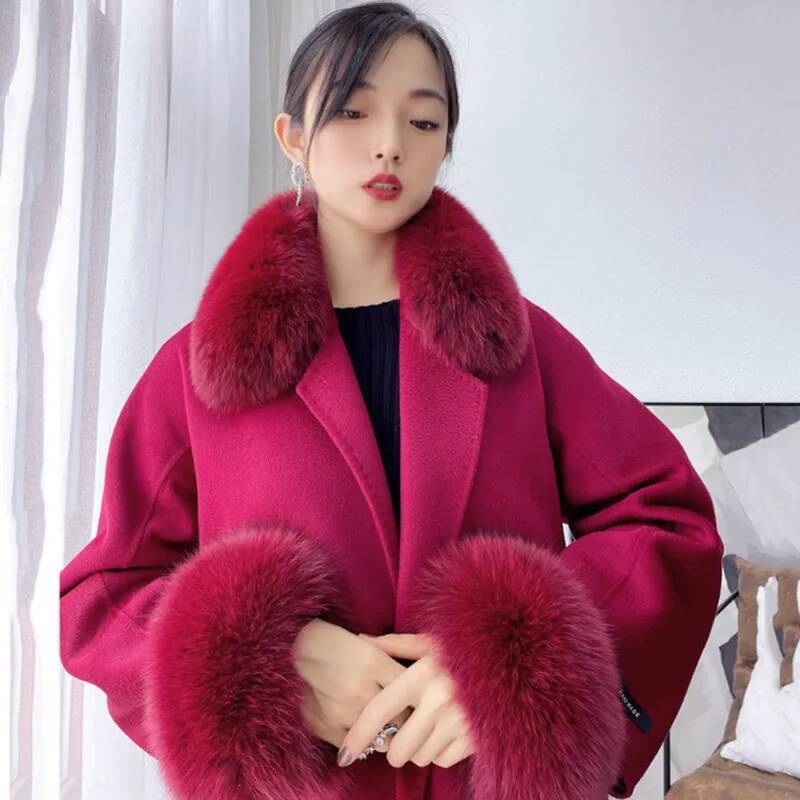 Col en fourrure de renard véri - Women'S Winter Accessories Set avis et prix