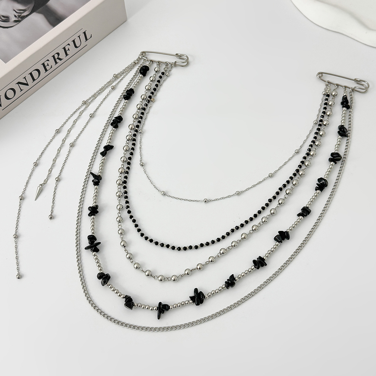 Broche longue en cristal style - Women Accessories Jewelry avis et prix