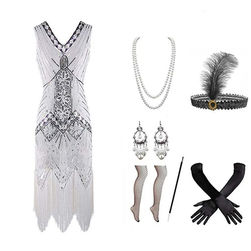 Ensemble robe flapper pour fem - Women Accessories Jewelry avis et prix