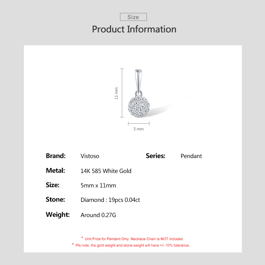 VISTOSO – pendentif en or pour - Women'S Yellow Accessories avis et prix