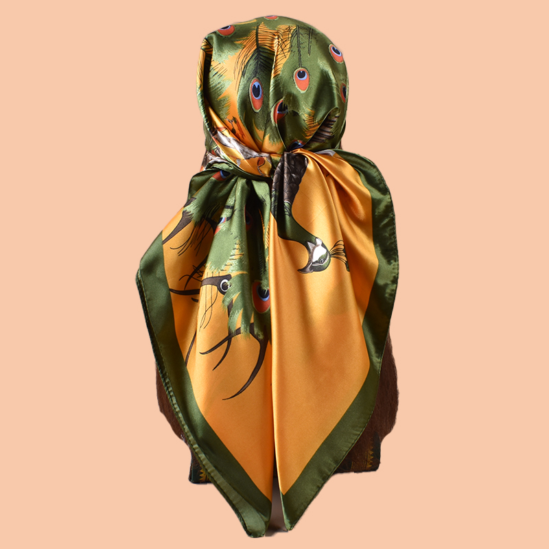 Grand foulard carré imprimé pa - Silk Scarf Square avis et prix