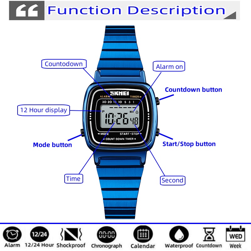Skmei – montre numérique de lu - Women Accessories Display avis et prix